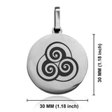 Stainless Steel Air Element Round Medallion Pendant