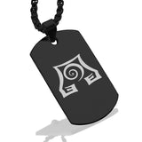 Stainless Steel Earth Element Dog Tag Pendant - Comfort Zone Studios