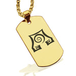 Stainless Steel Earth Element Dog Tag Pendant - Comfort Zone Studios