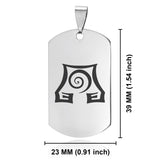 Stainless Steel Earth Element Dog Tag Keychain - Comfort Zone Studios
