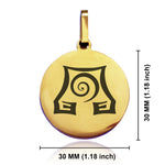 Stainless Steel Earth Element Round Medallion Pendant