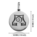 Stainless Steel Earth Element Round Medallion Pendant