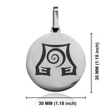 Stainless Steel Earth Element Round Medallion Pendant