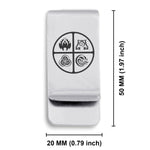 Stainless Steel Four Elements Classic Slim Money Clip