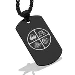 Stainless Steel Four Elements Dog Tag Pendant - Comfort Zone Studios