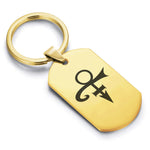 Stainless Steel Four Horsemen of the Apocalypse (War) Dog Tag Keychain