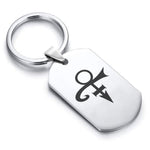 Stainless Steel Four Horsemen of the Apocalypse (War) Dog Tag Keychain