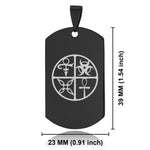 Stainless Steel Four Horsemen of the Apocalypse Dog Tag Keychain