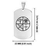 Stainless Steel Four Horsemen of the Apocalypse Dog Tag Keychain