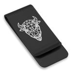 Stainless Steel Geometric Polygon Bison Classic Slim Money Clip