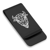 Stainless Steel Geometric Polygon Bison Classic Slim Money Clip