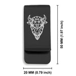 Stainless Steel Geometric Polygon Bison Classic Slim Money Clip