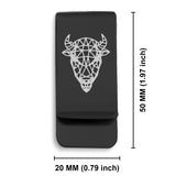 Stainless Steel Geometric Polygon Bison Classic Slim Money Clip