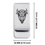 Stainless Steel Geometric Polygon Bison Classic Slim Money Clip