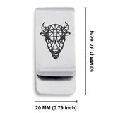 Stainless Steel Geometric Polygon Bison Classic Slim Money Clip