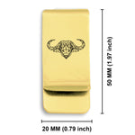 Stainless Steel Geometric Polygon Buffalo Classic Slim Money Clip