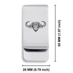 Stainless Steel Geometric Polygon Buffalo Classic Slim Money Clip