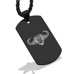 Stainless Steel Geometric Polygon Buffalo Dog Tag Pendant - Comfort Zone Studios