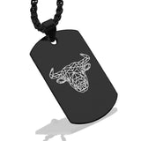 Stainless Steel Geometric Polygon Bull Dog Tag Pendant - Comfort Zone Studios