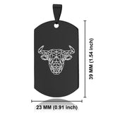 Stainless Steel Geometric Polygon Bull Dog Tag Pendant - Comfort Zone Studios