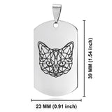 Stainless Steel Geometric Polygon Cat Dog Tag Keychain - Comfort Zone Studios