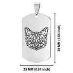 Stainless Steel Geometric Polygon Cat Dog Tag Pendant - Comfort Zone Studios