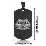 Stainless Steel Geometric Polygon Crocodile Dog Tag Keychain - Comfort Zone Studios