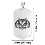 Stainless Steel Geometric Polygon Crocodile Dog Tag Keychain - Comfort Zone Studios