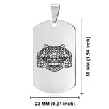 Stainless Steel Geometric Polygon Crocodile Dog Tag Keychain - Comfort Zone Studios