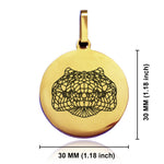 Stainless Steel Geometric Polygon Crocodile Round Medallion Pendant