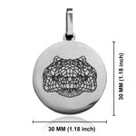 Stainless Steel Geometric Polygon Crocodile Round Medallion Pendant