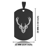 Stainless Steel Geometric Polygon Deer Dog Tag Keychain - Comfort Zone Studios