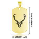 Stainless Steel Geometric Polygon Deer Dog Tag Keychain - Comfort Zone Studios