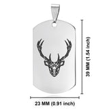 Stainless Steel Geometric Polygon Deer Dog Tag Keychain - Comfort Zone Studios