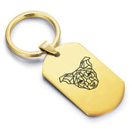 Stainless Steel Geometric Polygon Dog Dog Tag Keychain - Comfort Zone Studios