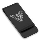 Stainless Steel Geometric Polygon Dog Classic Slim Money Clip