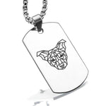 Stainless Steel Geometric Polygon Dog Dog Tag Pendant - Comfort Zone Studios