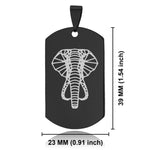 Stainless Steel Geometric Polygon Elephant Dog Tag Keychain - Comfort Zone Studios