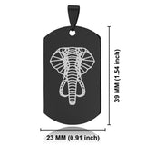 Stainless Steel Geometric Polygon Elephant Dog Tag Keychain - Comfort Zone Studios