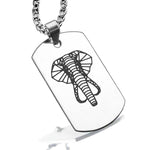 Stainless Steel Geometric Polygon Elephant Dog Tag Pendant - Comfort Zone Studios
