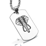 Stainless Steel Geometric Polygon Elephant Dog Tag Pendant - Comfort Zone Studios