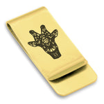 Stainless Steel Geometric Polygon Giraffe Classic Slim Money Clip