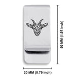 Stainless Steel Geometric Polygon Goat Classic Slim Money Clip