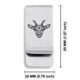 Stainless Steel Geometric Polygon Goat Classic Slim Money Clip