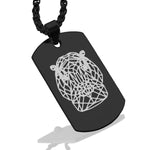 Stainless Steel Geometric Polygon Hippo Dog Tag Pendant - Comfort Zone Studios