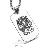 Stainless Steel Geometric Polygon Hippo Dog Tag Pendant - Comfort Zone Studios