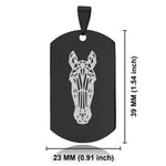 Stainless Steel Geometric Polygon Horse Dog Tag Keychain - Comfort Zone Studios