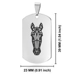 Stainless Steel Geometric Polygon Horse Dog Tag Keychain - Comfort Zone Studios