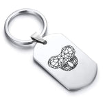 Stainless Steel Geometric Polygon Koala Dog Tag Keychain - Comfort Zone Studios