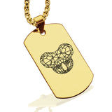 Stainless Steel Geometric Polygon Koala Dog Tag Pendant - Comfort Zone Studios